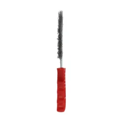 Brosse main, manche plastique rouge 260x40mm, acier NORTON