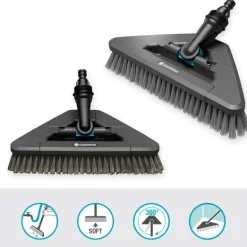 Brosse à manche souple flex Cleansystem surfaces délicates