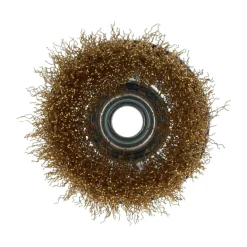 Brosse Ø75 meuleuse angle, coupe ondulé, acier/laiton NORTON