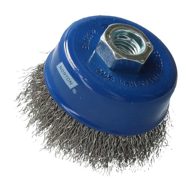 Brosse Ø 75 mm pour meuleuse angle, inox NORTON