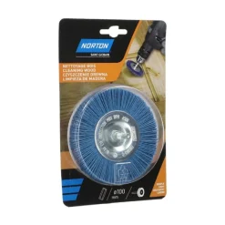 Brosse Ø 100 pour perceuse, circulaire nylon bleu NORTON