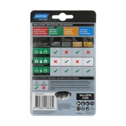 Brosse Ø 75 pour perceuse, coupe ondulé, acier NORTON