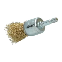 Brosse Ø 25 pour perceuse, pinceau ondulé, laiton NORTON