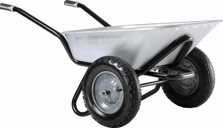 Brouette Clipso Excellium Twin roue gonflée galva 100L