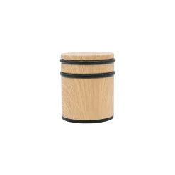 Butée de porte cylindre à poser 65x77x65mm 0,75kg bois/noir