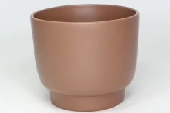 Cache-pot Calm Ø17,5/16,5 x H.15 cm café mat