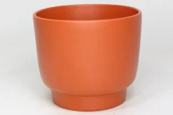 Cache-pot Calm Ø12,3/11,5 x H.9,5 cm cayenne mat