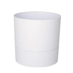 Cache-pot rond gamme Aquaduo Ø24 cm blanc ivoire 7L EDA