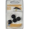Cache-vis tête fraisée plat chanfrein Ø18mm laiton noir(x4)