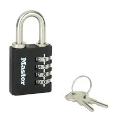 Cadenas à combinaison 40mm + clé de secours MASTER LOCK