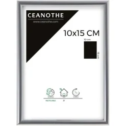 Cadre rectangulaire Gallery 10x15 cm argent
