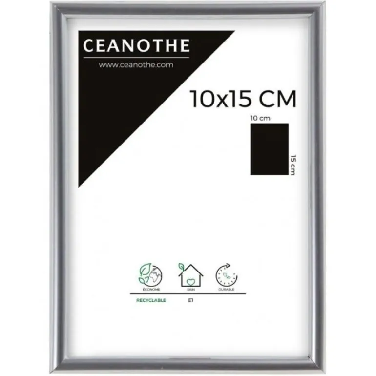 Cadre rectangulaire Gallery 10x15 cm argent