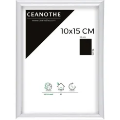 Cadre rectangulaire Gallery 10x15 cm blanc