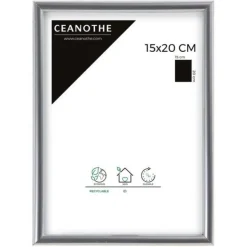 Cadre rectangulaire Gallery 15x20 cm argent