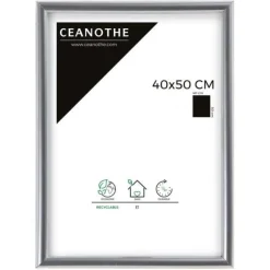 Cadre rectangulaire Gallery 40x50 cm argent