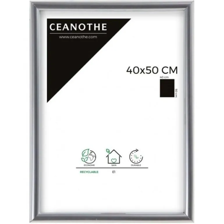 Cadre rectangulaire Gallery 40x50 cm argent