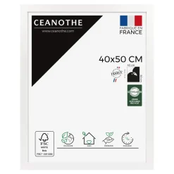 Cadre rectangulaire 40x50 cm Eternel blanc