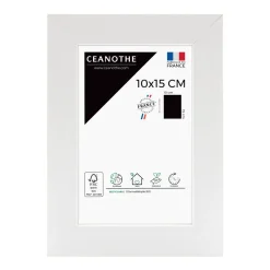 Cadre rectangulaire 10x15 cm Eternel blanc