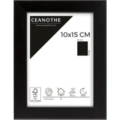 Cadre rectangulaire 10x15 cm noir mat