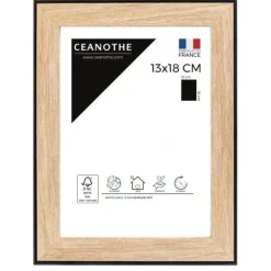 Cadre rectangulaire 13x18 cm newton noir