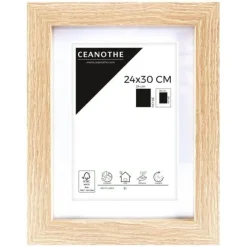 Cadre rectangulaire 24x30 cm Oslo bois