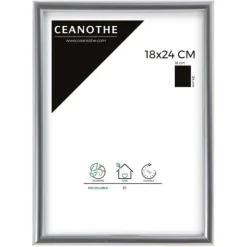 Cadre rectangulaire Gallery 18x24 cm argent