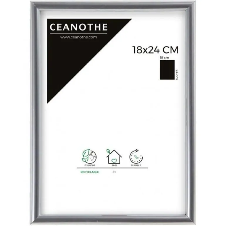 Cadre rectangulaire Gallery 18x24 cm argent