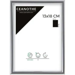 Cadre rectangulaire Gallery 13x18 cm argent