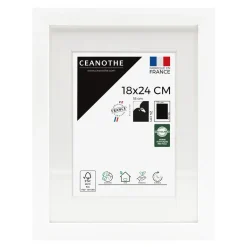 Cadre rectangulaire 18x24 cm Milan blanc