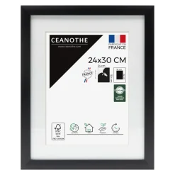 Cadre rectangulaire 24x30 cm Milan noir