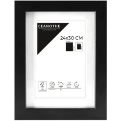 Cadre rectangulaire 24x30 cm Oslo noir