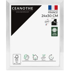 Cadre rectangulaire 24x30 cm Precious couleur acier