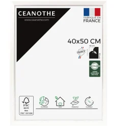 Cadre rectangulaire 40x50 cm Vittoria blanc