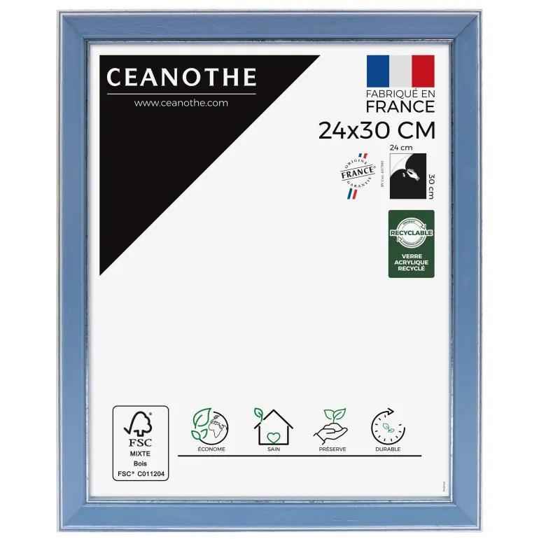 Cadre rectangulaire 24x30 cm Vittoria bleu