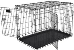 Cage en métal grillagée avec plateau noir S 60 cm