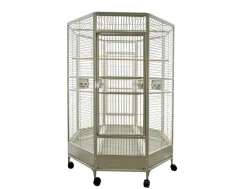 Cage d'intérieur pour becs crochus Zany beige 132x132x185cm