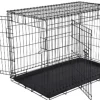 Cage en métal grillagée avec plateau noir M 75 cm