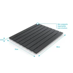 Caillebotis carré pour cabine Urban 2 square 90x90cm