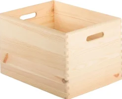 Caisse en bois avec couvercle 40x30x23cm