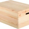 Caisse en bois avec couvercle 60x40x23 cm