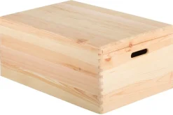 Caisse en bois avec couvercle 60x40x23 cm