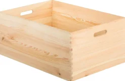 Caisse sans couvercle en bois empilable 23x60x40 cm