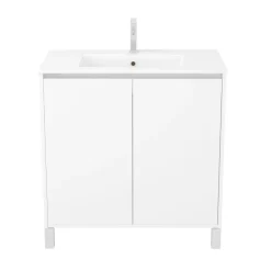 Caisson Atos 80 cm blanc 2 portes sur pied AURLANE