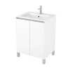 Caisson Atos 60 cm blanc 2 portes sur pied AURLANE
