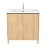 Caisson Atos 80 cm chêne clair 2 portes sur pied AURLANE