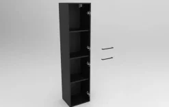 Caisson 150 cm noir pour colonne Steel AURLANE