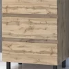 Caisson seul 60 avec 3 tiroirs à poser décor chêne AURLANE
