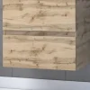 Caisson seul 60 cm 2 tiroirs à suspendre décor chêne AURLANE