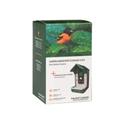 Caméra mangeoire à oiseaux 1074 avec panneau solaire intégré