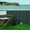 Canisse PVC double face 19 mm anthracite 1,5x5 m NORTENE